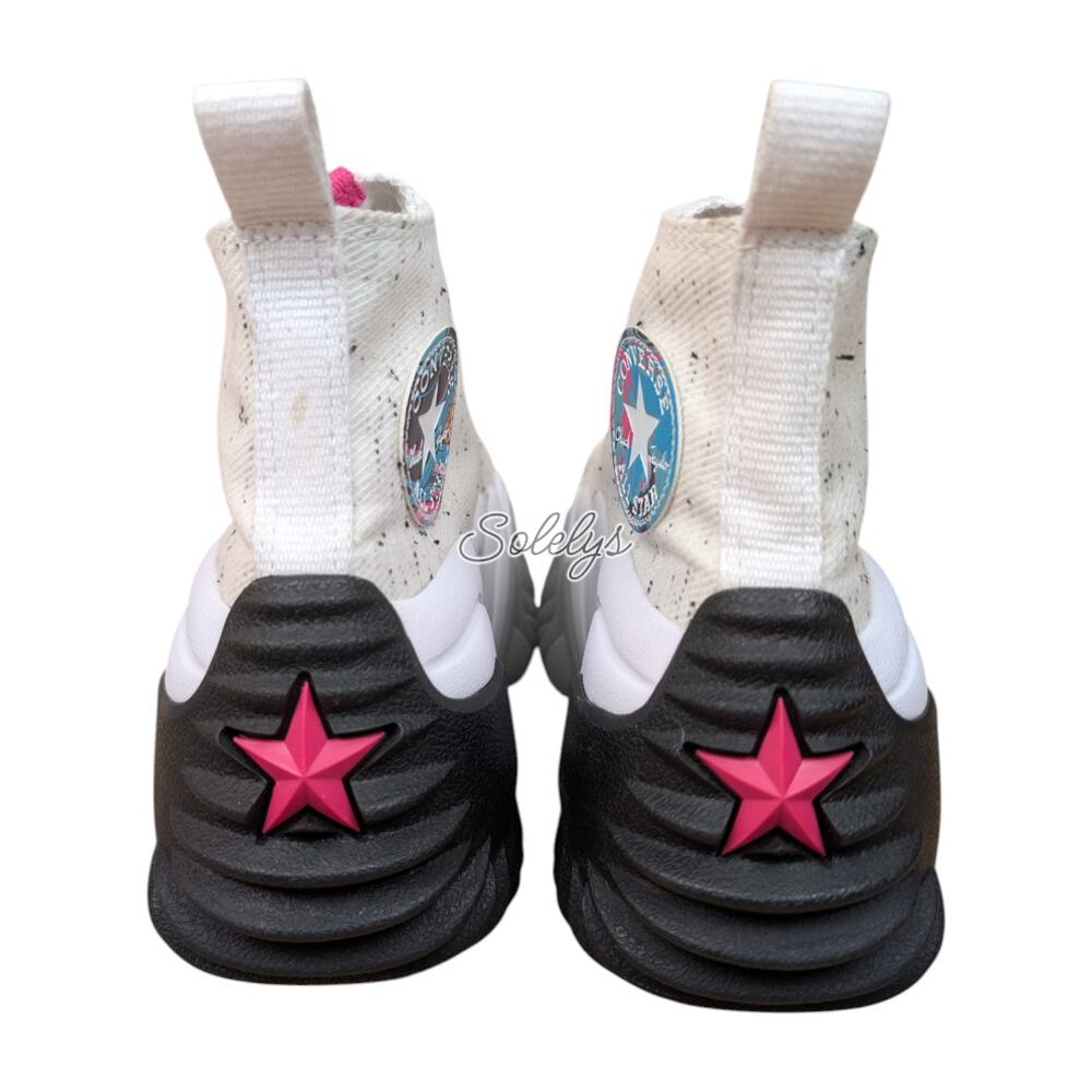 Converse Run Star Motion 90s Marbled White Prime Pink Black Platform Sneaker 6 - Picture 3 of 10